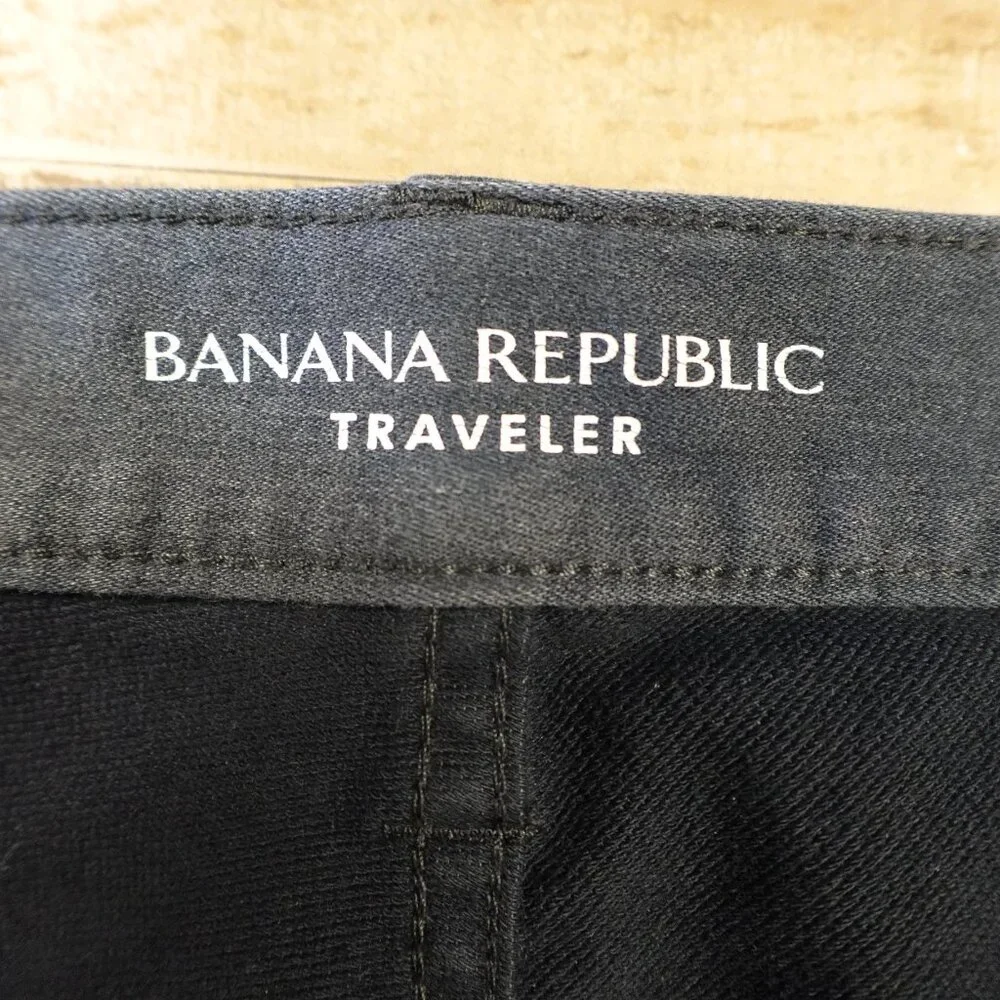 Banana Republic Traveler Slim Fit‎ Pants Men’s 32x32 Navy Stretch